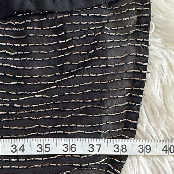 Adrianna Papell Black Dress with Silver Accents .Size 6 NWT - Picture 5 of 10